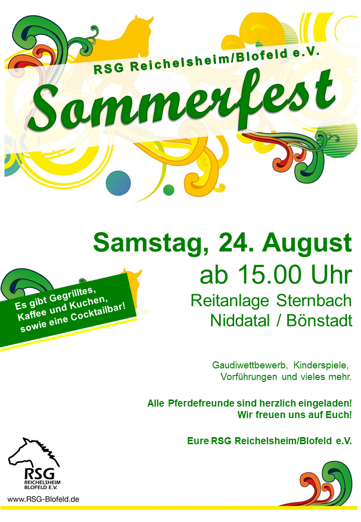 Sommerfest mit Meisterschaftsfeier am 24. August